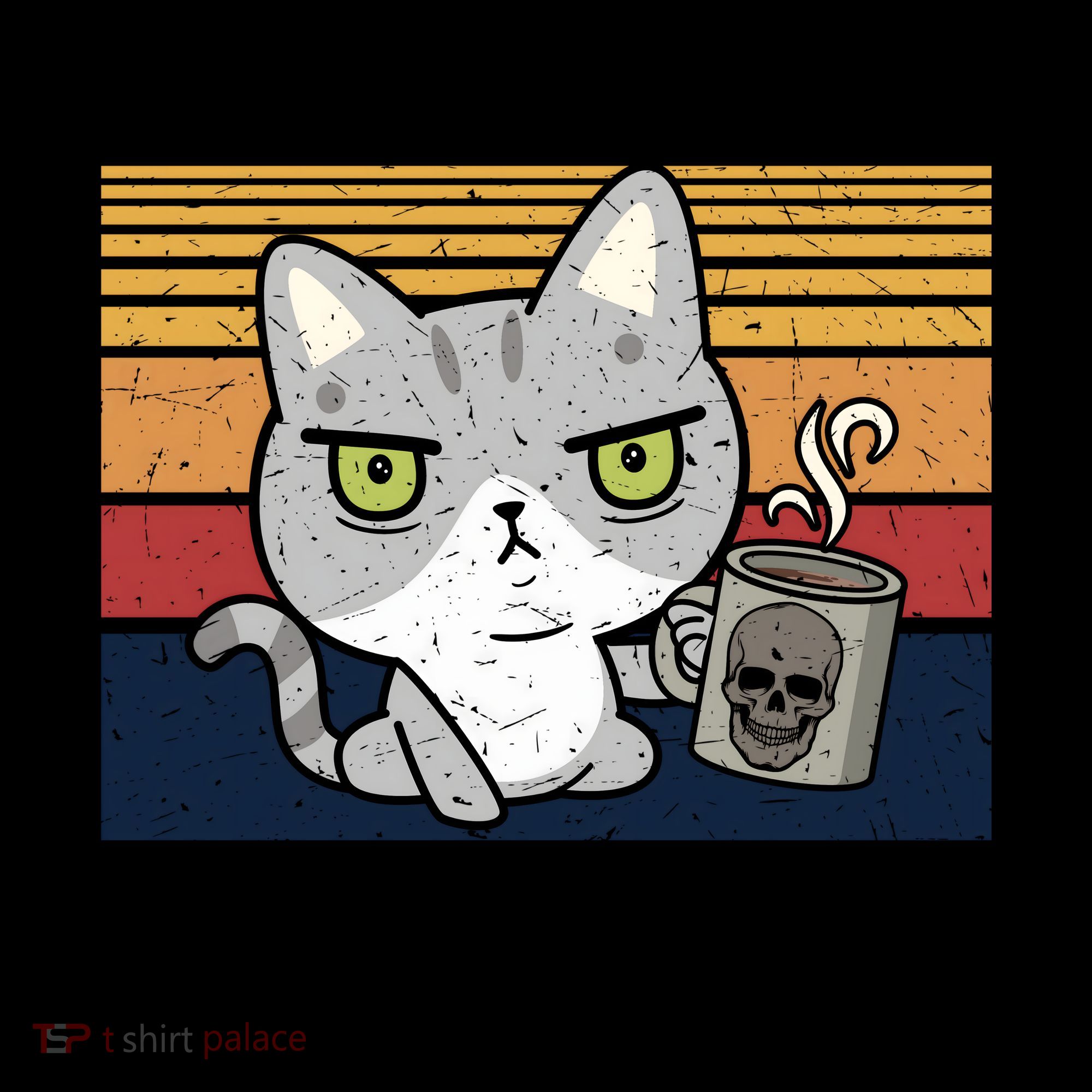 I Hate Everyone But Caffeine Helps Funny Cat Coffee Mug