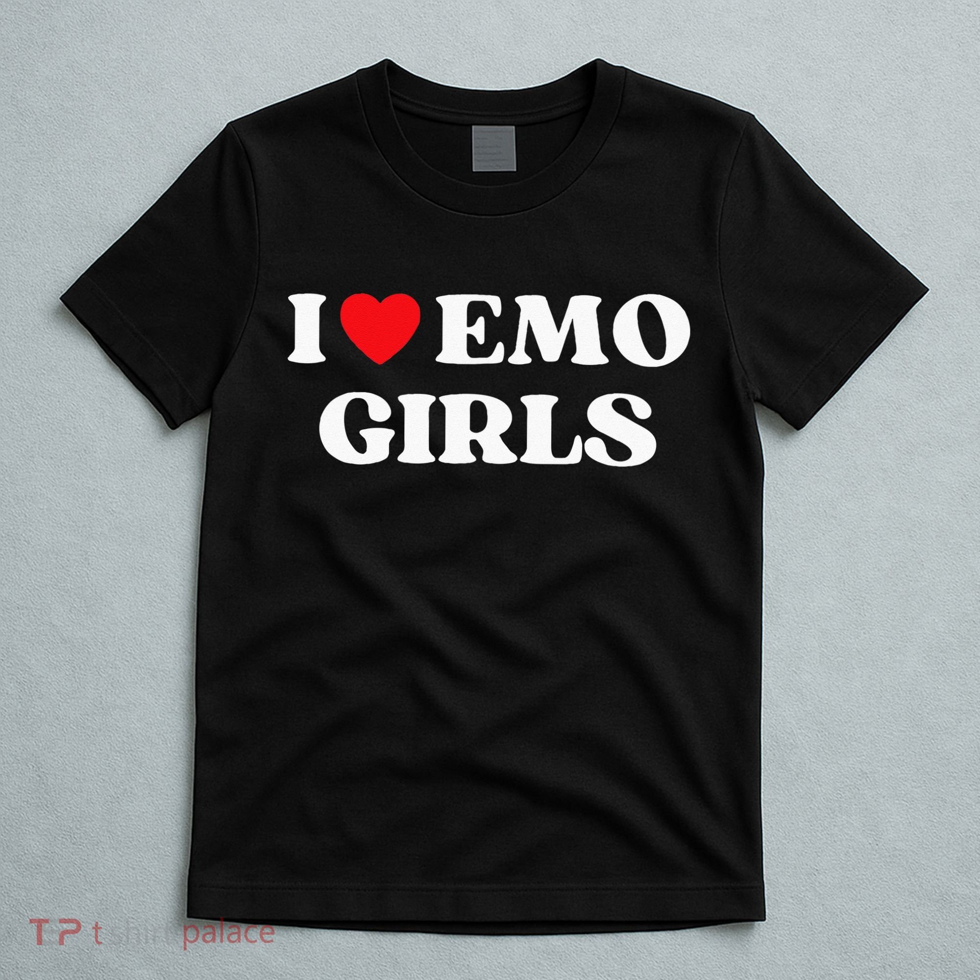 I Heart Emo Funny Quote Red Heart Emo Girl Style T-Shirt