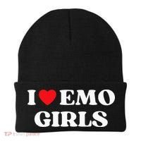 I Heart Emo Funny Quote Red Heart Emo Girl Style Beanie thumb 0