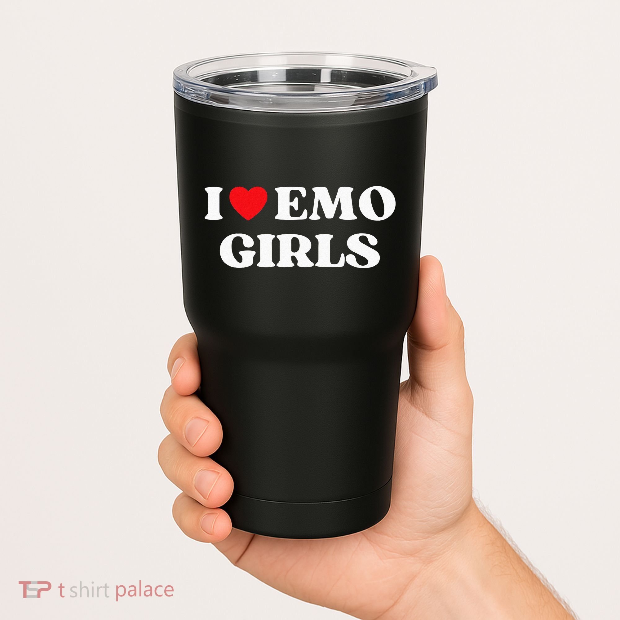 I Heart Emo Funny Quote Red Heart Emo Girl Style Tumbler