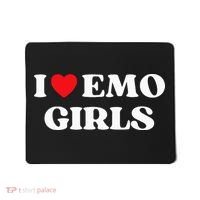I Heart Emo Funny Quote Red Heart Emo Girl Style Mousepad thumb 0