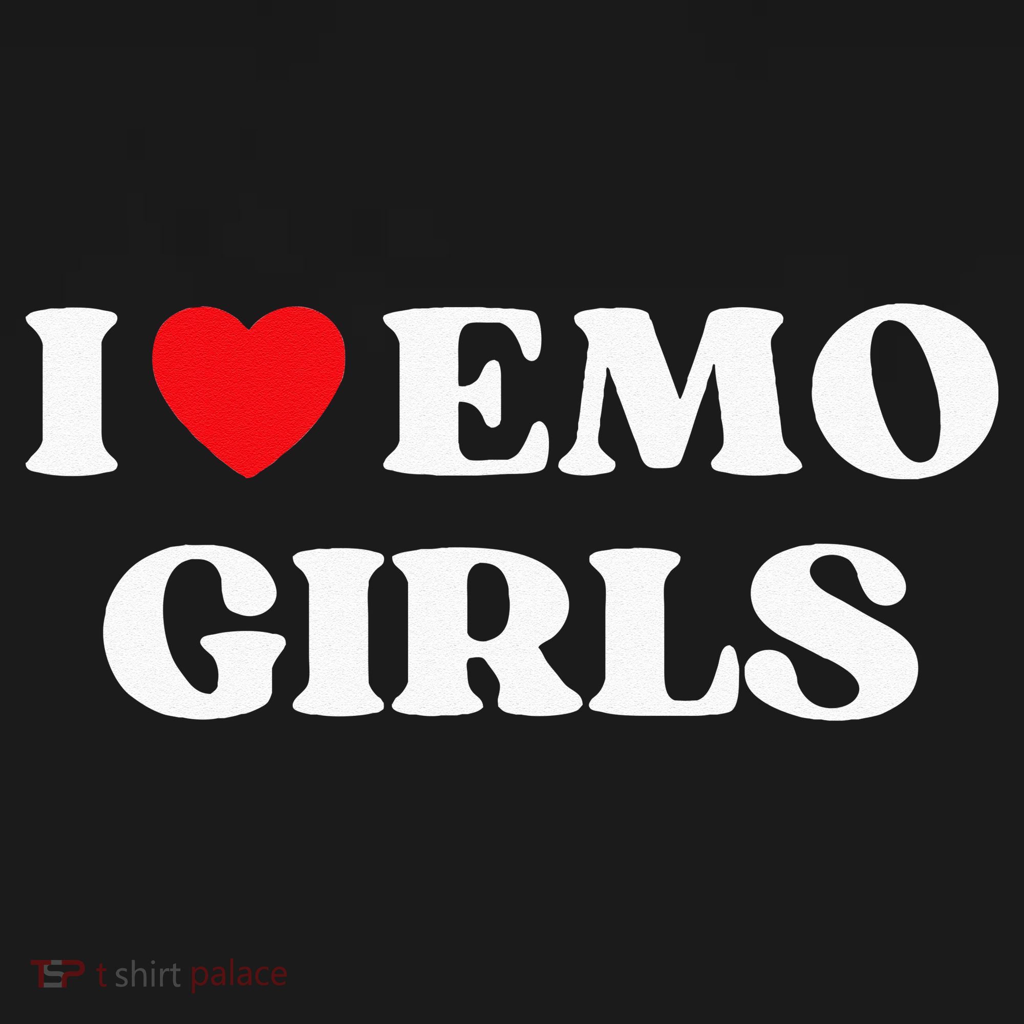I Heart Emo Funny Quote Red Heart Emo Girl Style Mousepad