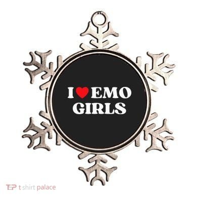 I Heart Emo Funny Quote Red Heart Emo Girl Style Ornament