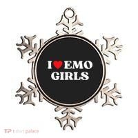 I Heart Emo Funny Quote Red Heart Emo Girl Style Ornament thumb 0