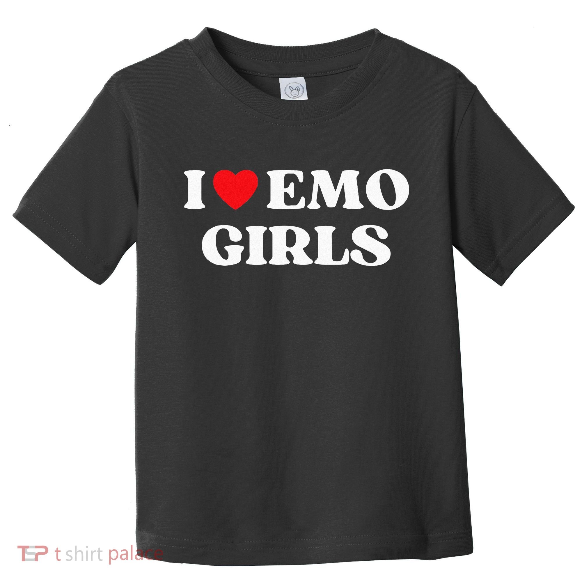 I Heart Emo Funny Quote Red Heart Emo Girl Style Toddler T-Shirt