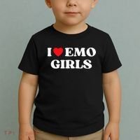 I Heart Emo Funny Quote Red Heart Emo Girl Style Toddler T-Shirt thumb 2