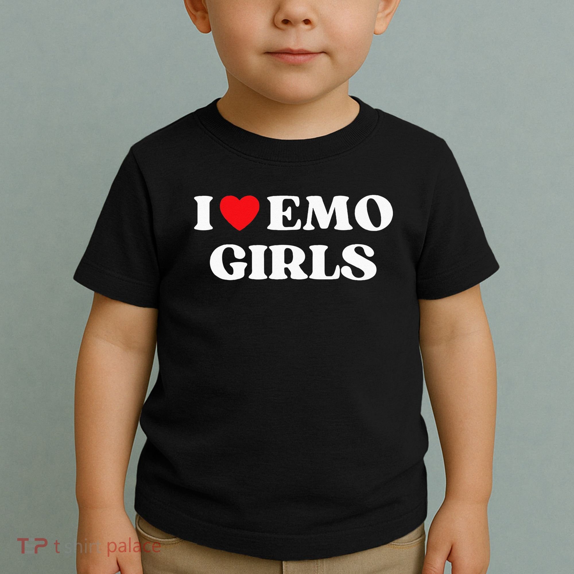 I Heart Emo Funny Quote Red Heart Emo Girl Style Toddler T-Shirt