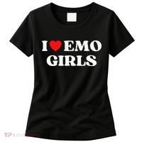 I Heart Emo Funny Quote Red Heart Emo Girl Style Women's T-Shirt thumb 0