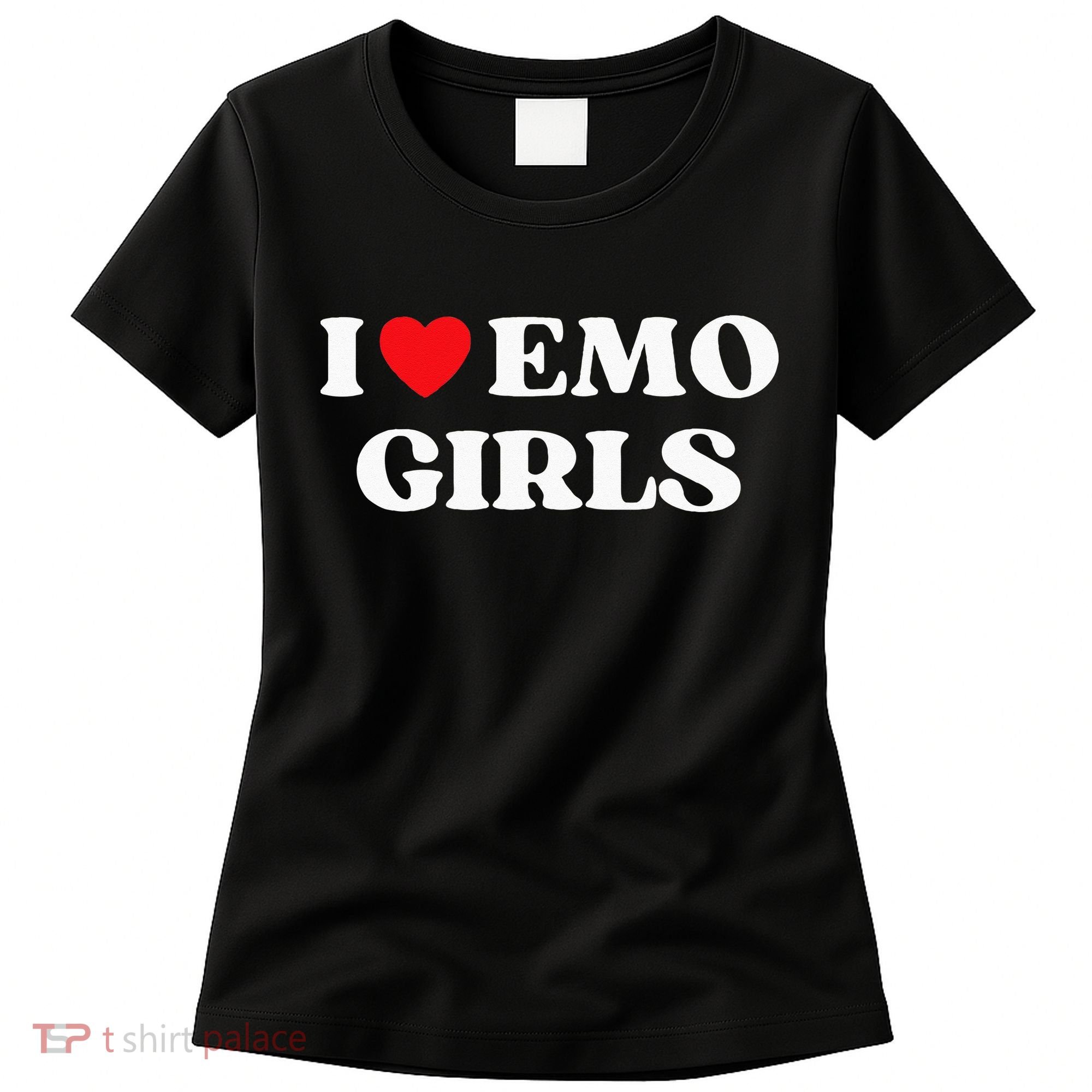 I Heart Emo Funny Quote Red Heart Emo Girl Style Women's T-Shirt