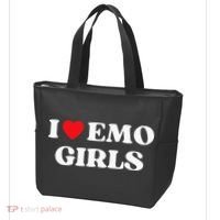 I Heart Emo Funny Quote Red Heart Emo Girl Style Tote Bag thumb 3
