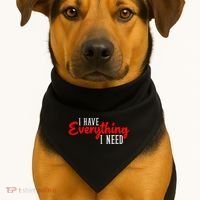 I Have Everything I Need I Am Everything Matching Couple USA-Made Doggie Bandana thumb 1