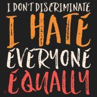I Hate Everyone Equally I Don't Discriminate Funny Sarcastic Golf Towel thumb 3