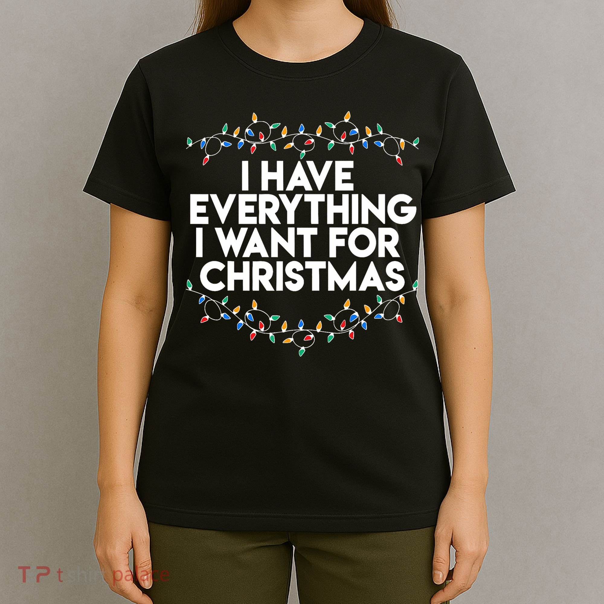 I Have Everything I Want For Christmas Funny Xmas Couples T-Shirt