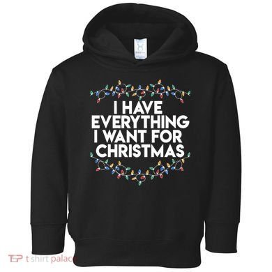 I Have Everything I Want For Christmas Funny Xmas Couples Toddler Hoodie