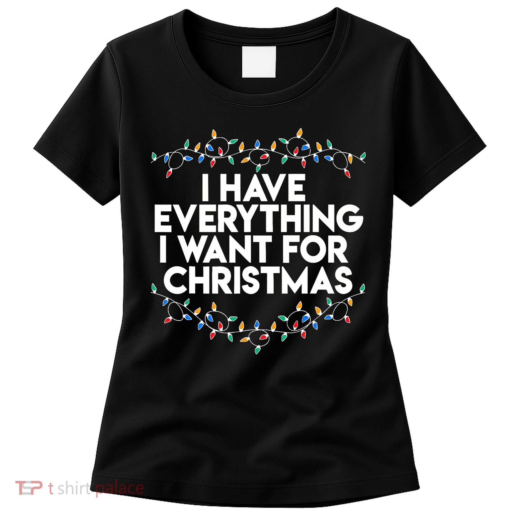 I Have Everything I Want For Christmas Funny Xmas Couples Women's T-Shirt