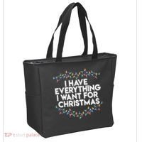 I Have Everything I Want For Christmas Funny Xmas Couples Tote Bag thumb 2