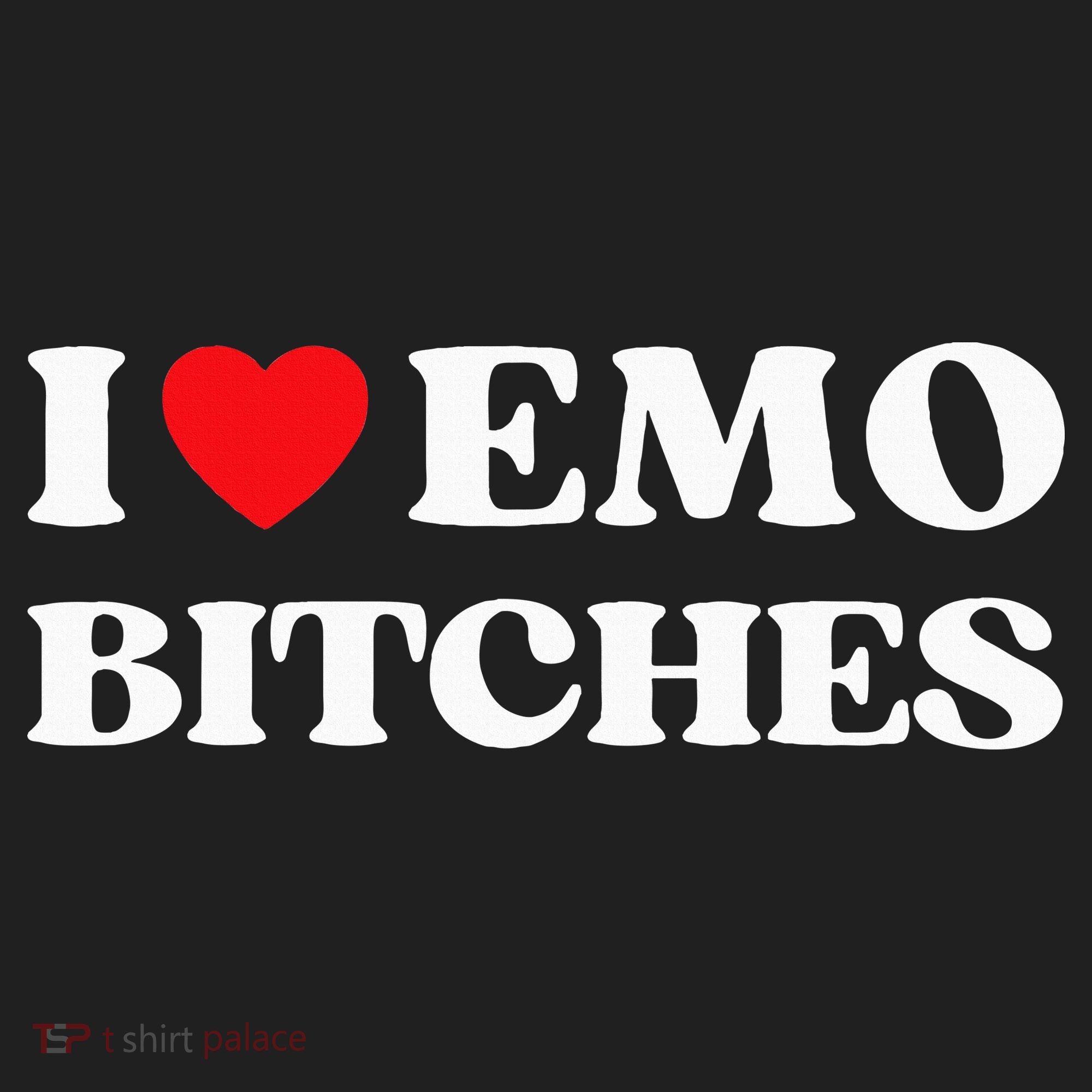 I Heart Emo Bitches Funny Quote Red Heart Emo Style Beanie