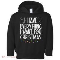 I Have Everything I Want For Christmas Festive Toddler Hoodie thumb 0
