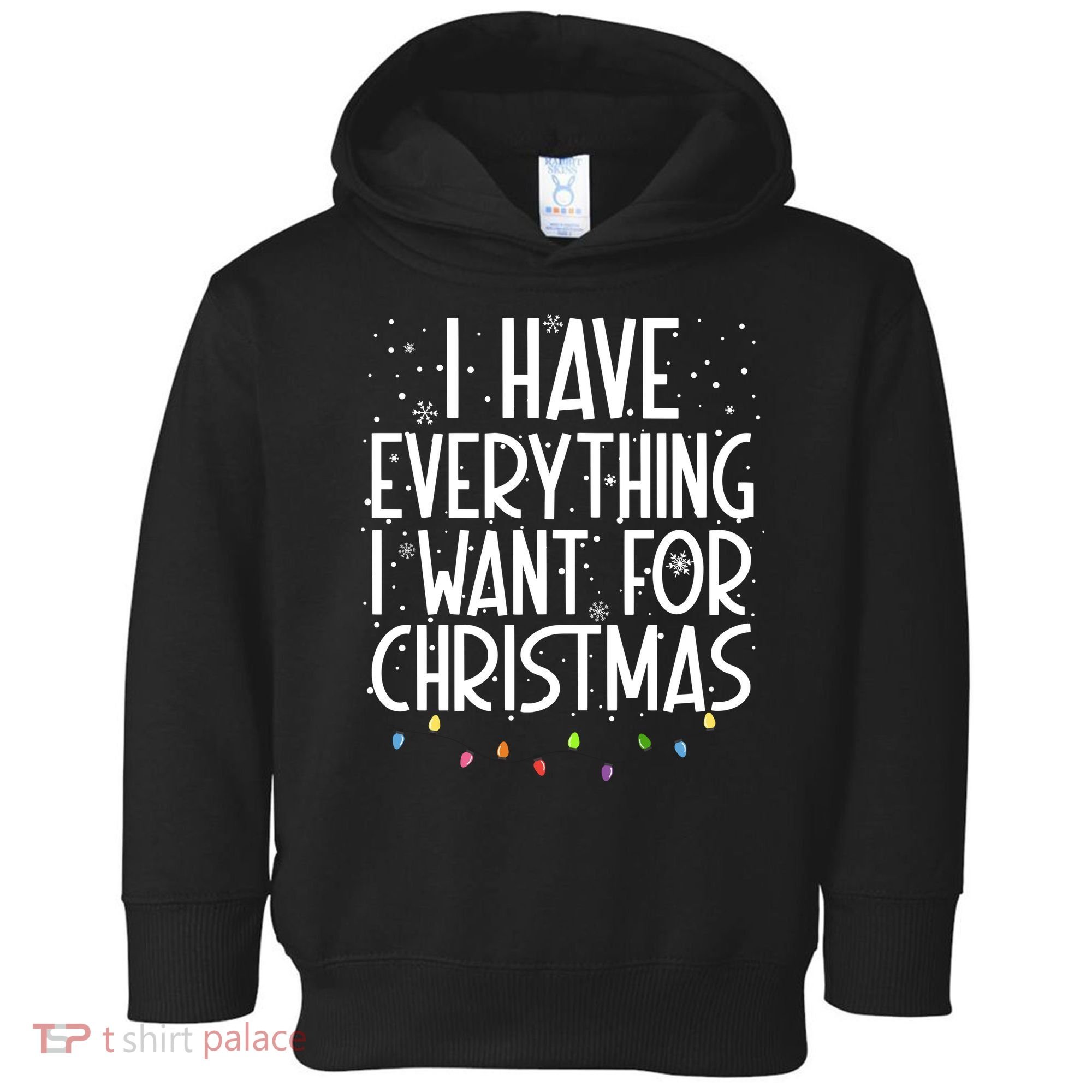 I Have Everything I Want For Christmas Festive Toddler Hoodie
