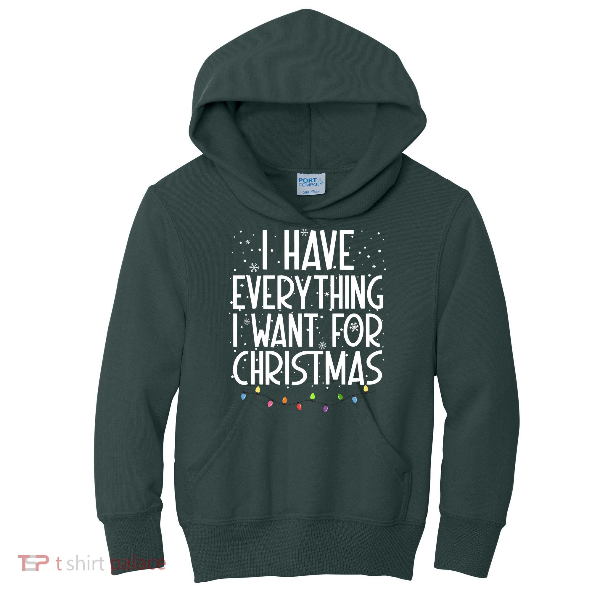 I Have Everything I Want For Christmas Festive Kids Hoodie