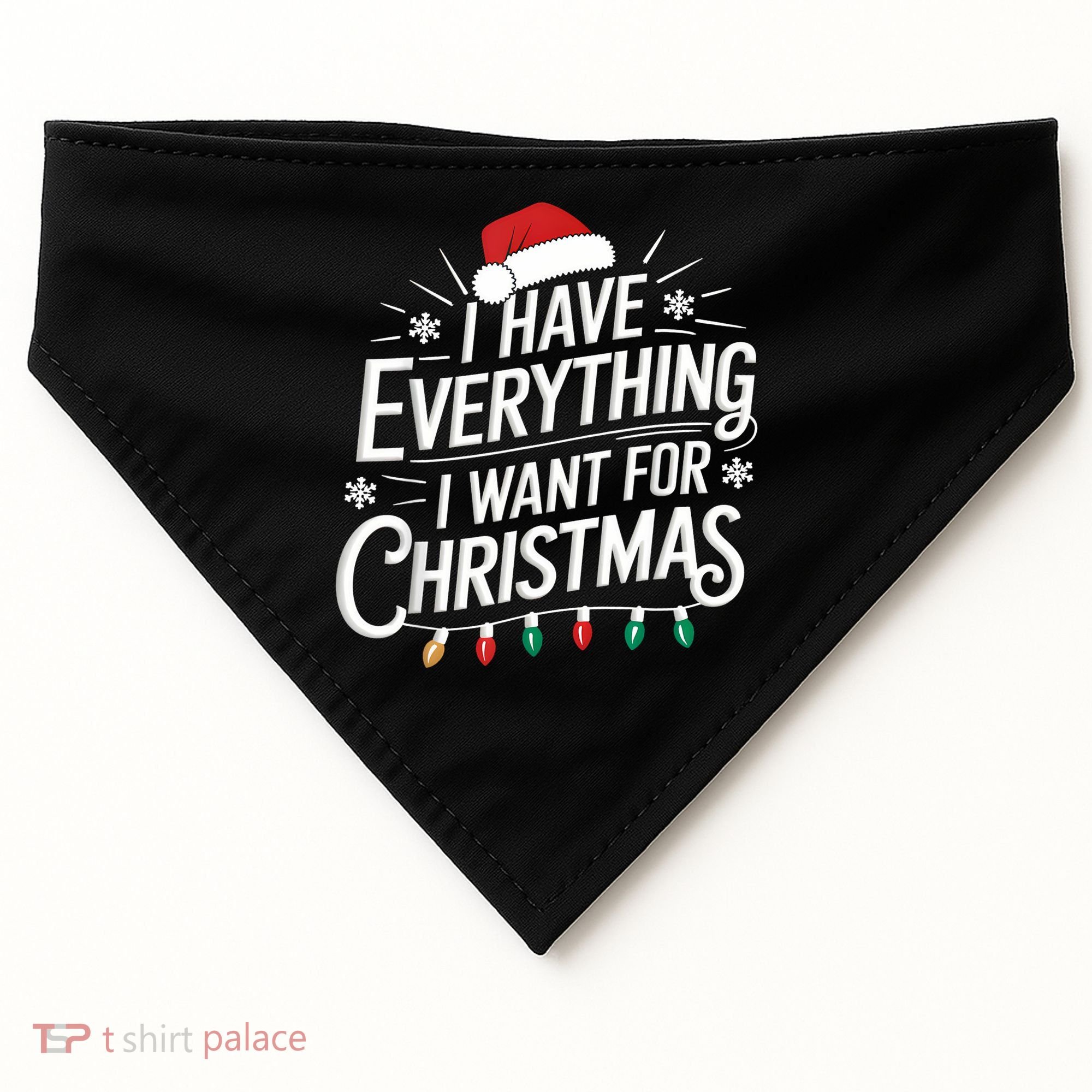 I Have Everything I Want For Christmas Couples Matching USA-Made Doggie Bandana
