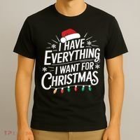I Have Everything I Want For Christmas Couples Matching T-Shirt thumb 3