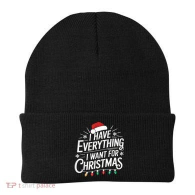 I Have Everything I Want For Christmas Couples Matching Beanie