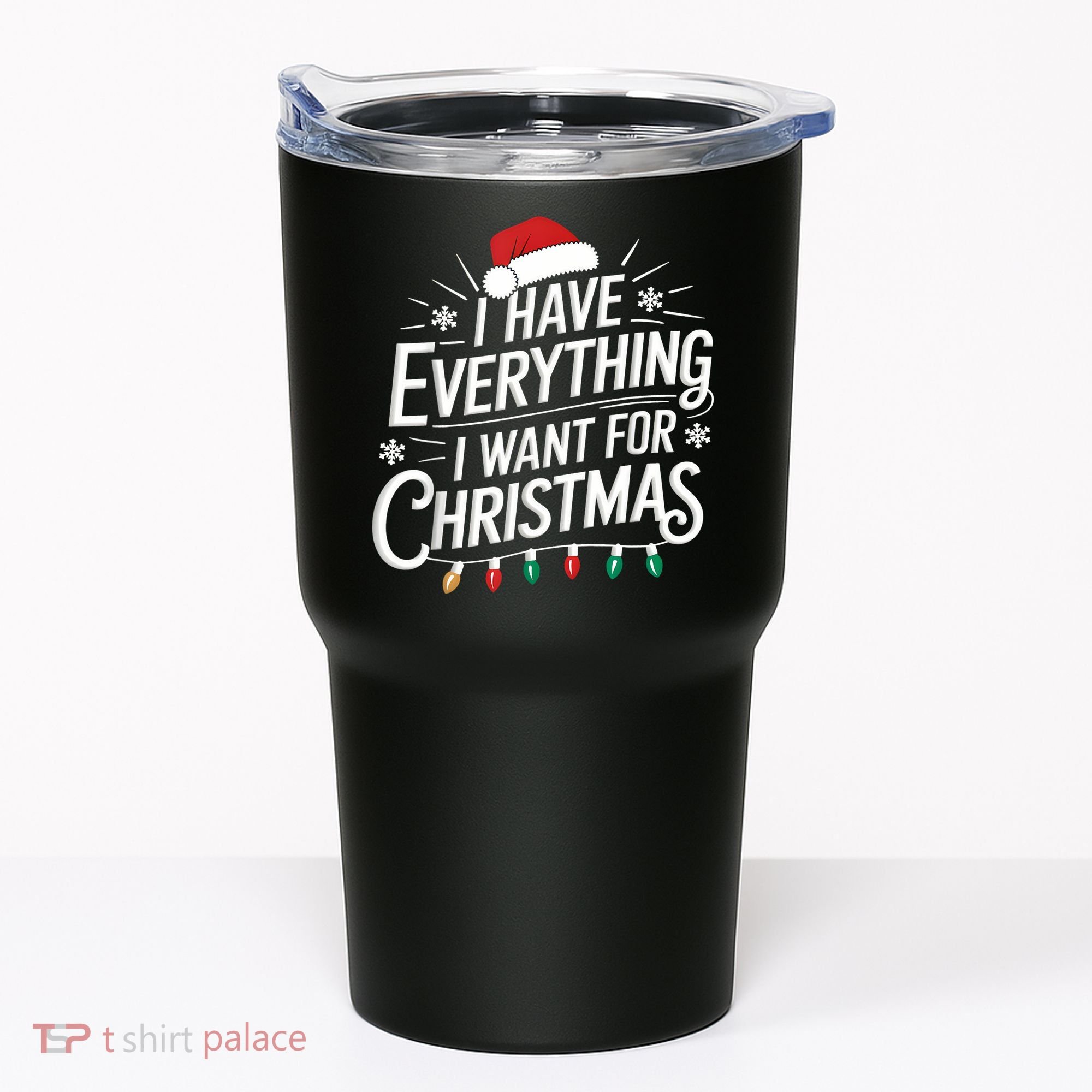I Have Everything I Want For Christmas Couples Matching Tumbler