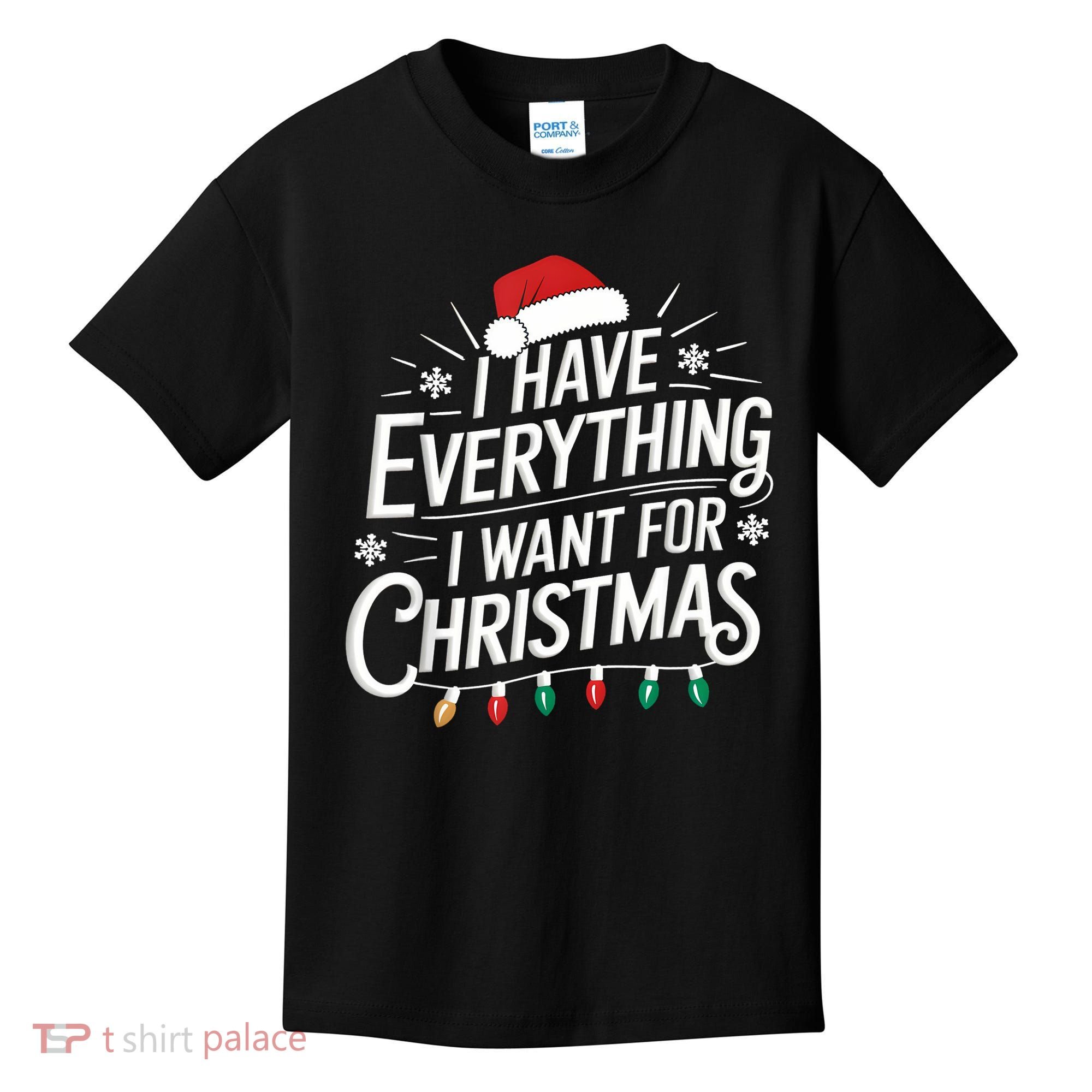 I Have Everything I Want For Christmas Couples Matching Kids T-Shirt