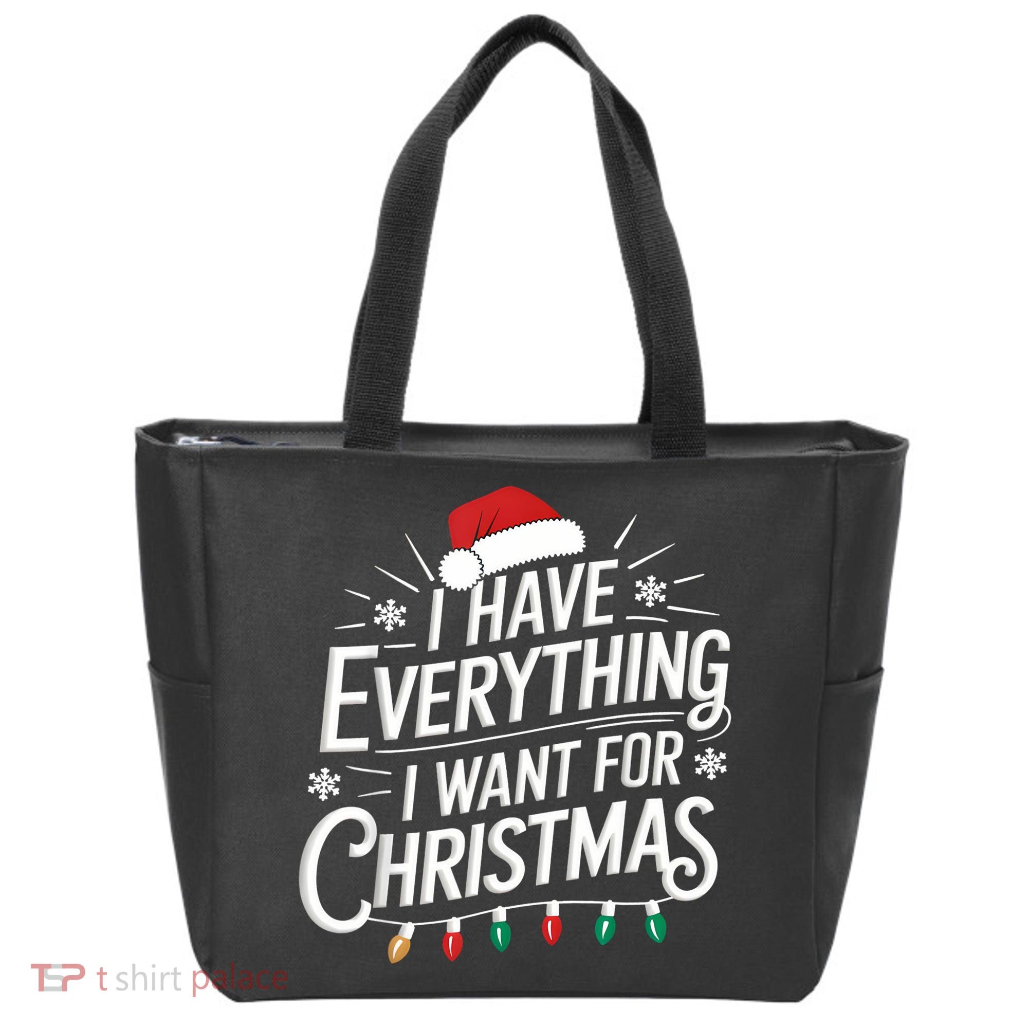 I Have Everything I Want For Christmas Couples Matching Tote Bag