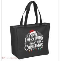 I Have Everything I Want For Christmas Couples Matching Tote Bag thumb 2