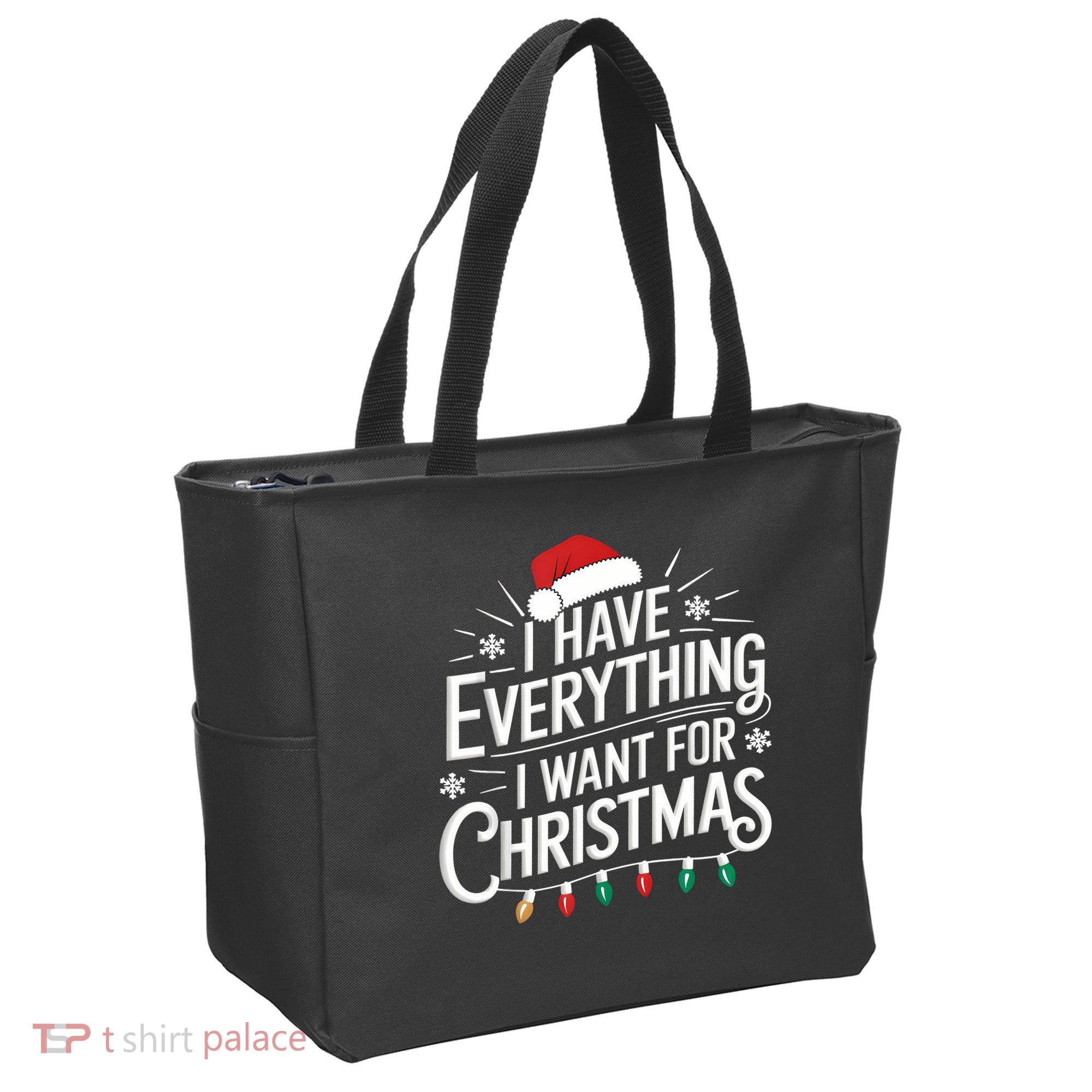 I Have Everything I Want For Christmas Couples Matching Tote Bag