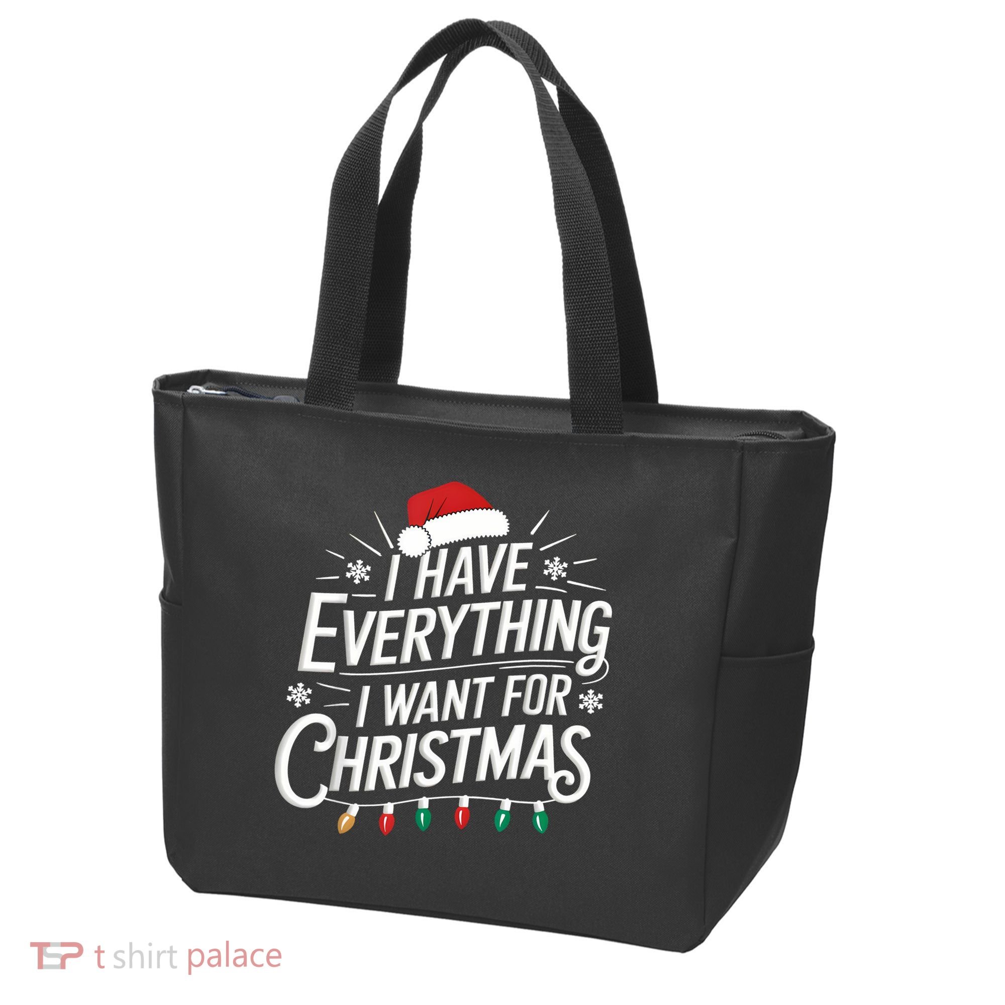 I Have Everything I Want For Christmas Couples Matching Tote Bag