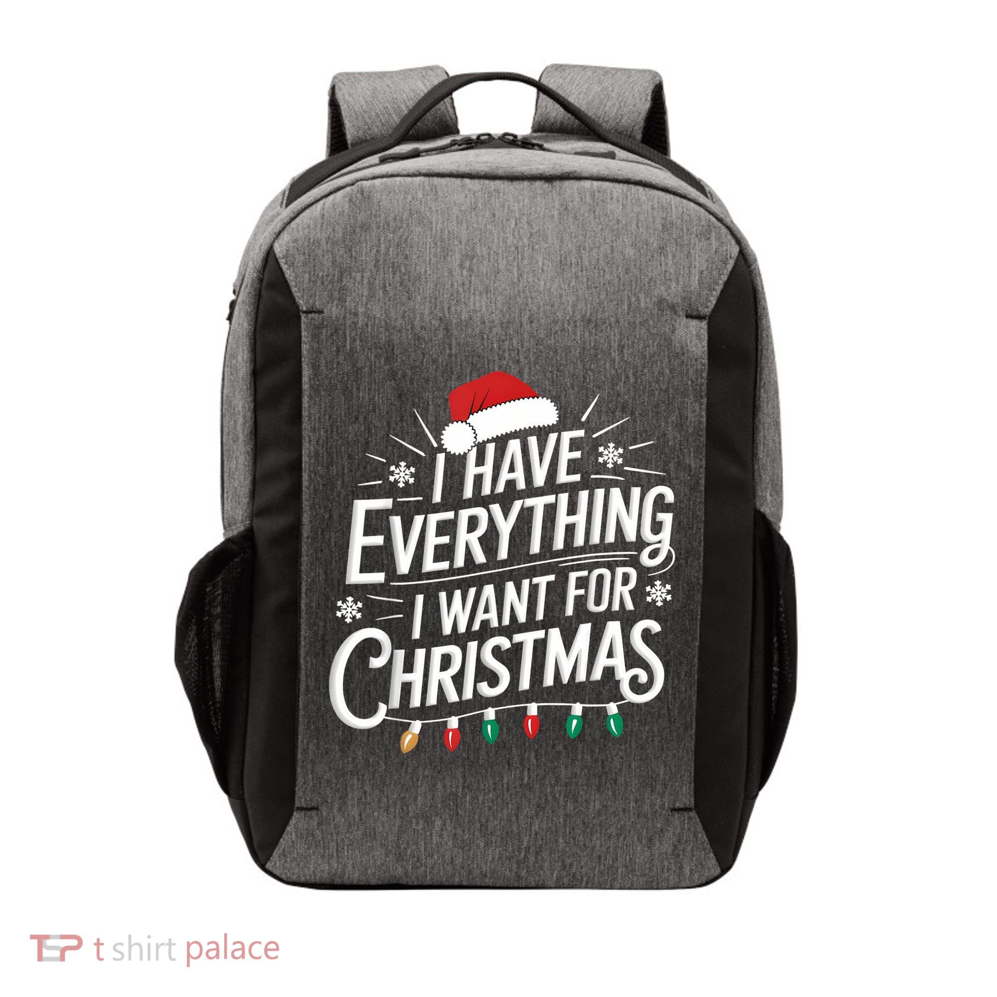 I Have Everything I Want For Christmas Couples Matching Vector Backpack