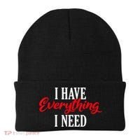 I Have Everything I Need Valentines Day Love Couples Beanie thumb 0