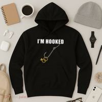 IM Hooked Engagement Ring Marriage Proposal Fishing Hoodie thumb 3