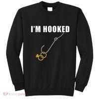 IM Hooked Engagement Ring Marriage Proposal Fishing Sweatshirt thumb 0