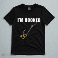 IM Hooked Engagement Ring Marriage Proposal Fishing T-Shirt thumb 5