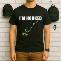 IM Hooked Engagement Ring Marriage Proposal Fishing T-Shirt thumb 6