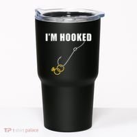 IM Hooked Engagement Ring Marriage Proposal Fishing Tumbler thumb 0