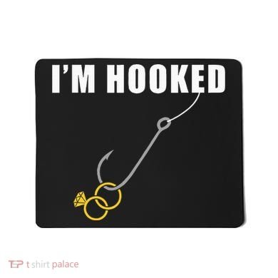 IM Hooked Engagement Ring Marriage Proposal Fishing Mousepad