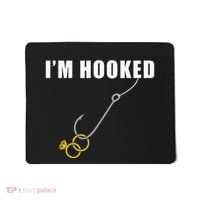 IM Hooked Engagement Ring Marriage Proposal Fishing Mousepad thumb 0