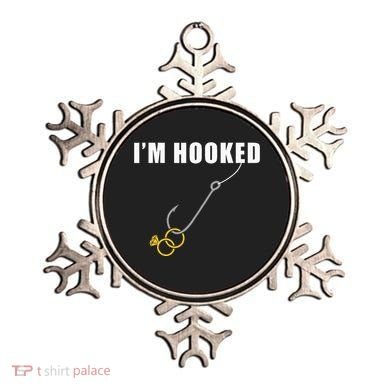 IM Hooked Engagement Ring Marriage Proposal Fishing Ornament