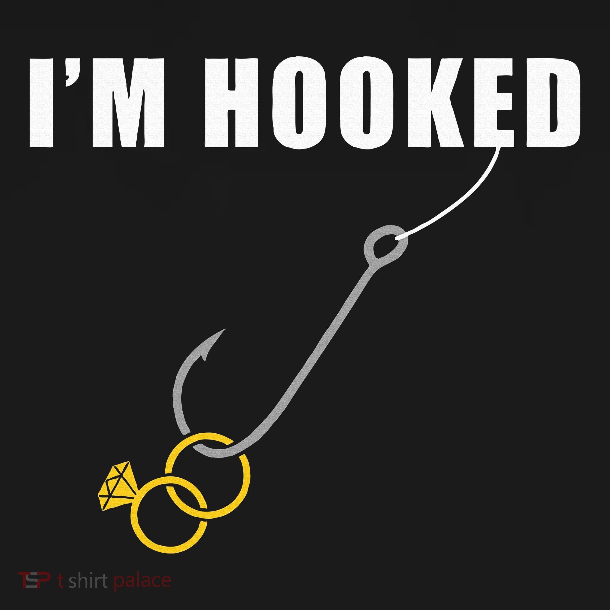 IM Hooked Engagement Ring Marriage Proposal Fishing Ornament