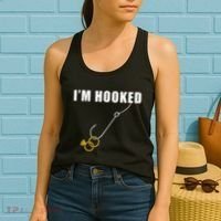 IM Hooked Engagement Ring Marriage Proposal Fishing Women's Tank Top thumb 2