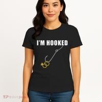 IM Hooked Engagement Ring Marriage Proposal Fishing Women's T-Shirt thumb 4