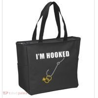 IM Hooked Engagement Ring Marriage Proposal Fishing Tote Bag thumb 2