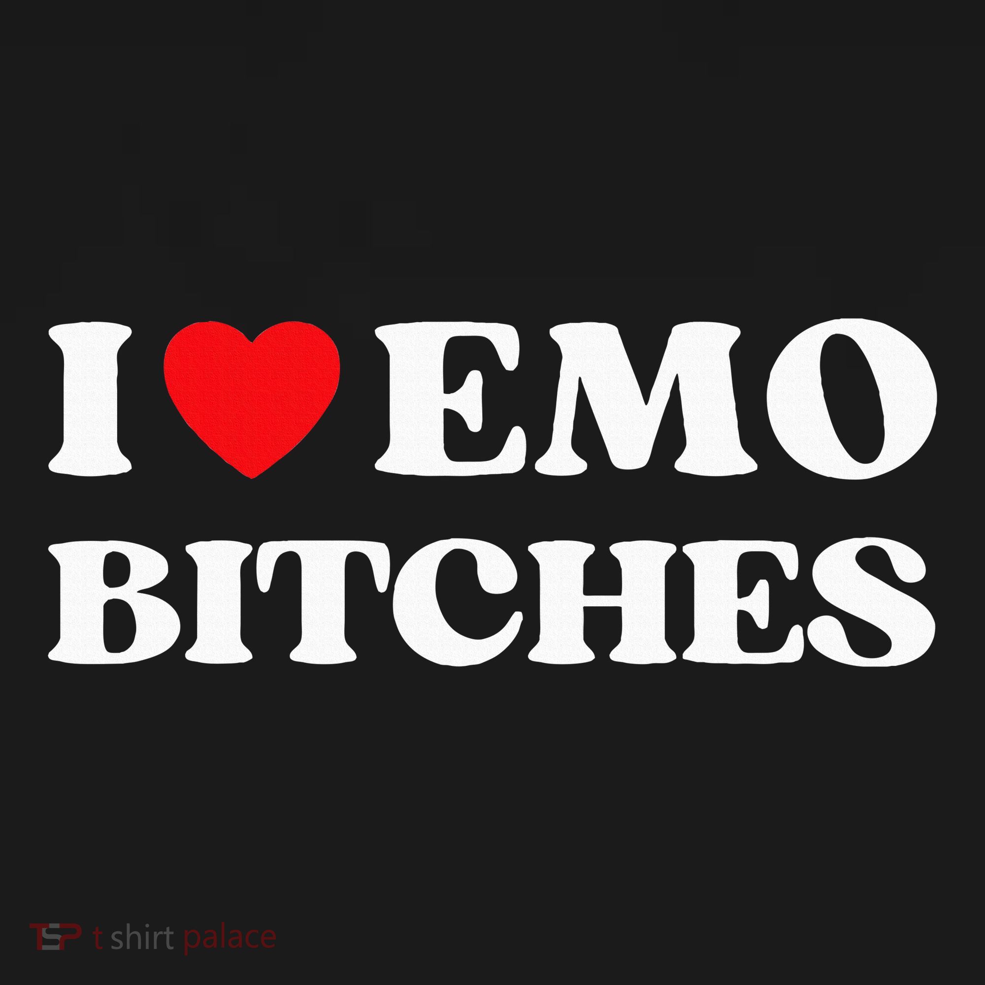 I Heart Emo Bitches Funny Quote Red Heart Emo Girl Style Women's Hoodie