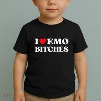 I Heart Emo Bitches Funny Quote Red Heart Emo Girl Style Toddler T-Shirt thumb 2