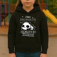 I Have Encephalitis I'm Allowed To Do Weird Things Kids Hoodie thumb 3